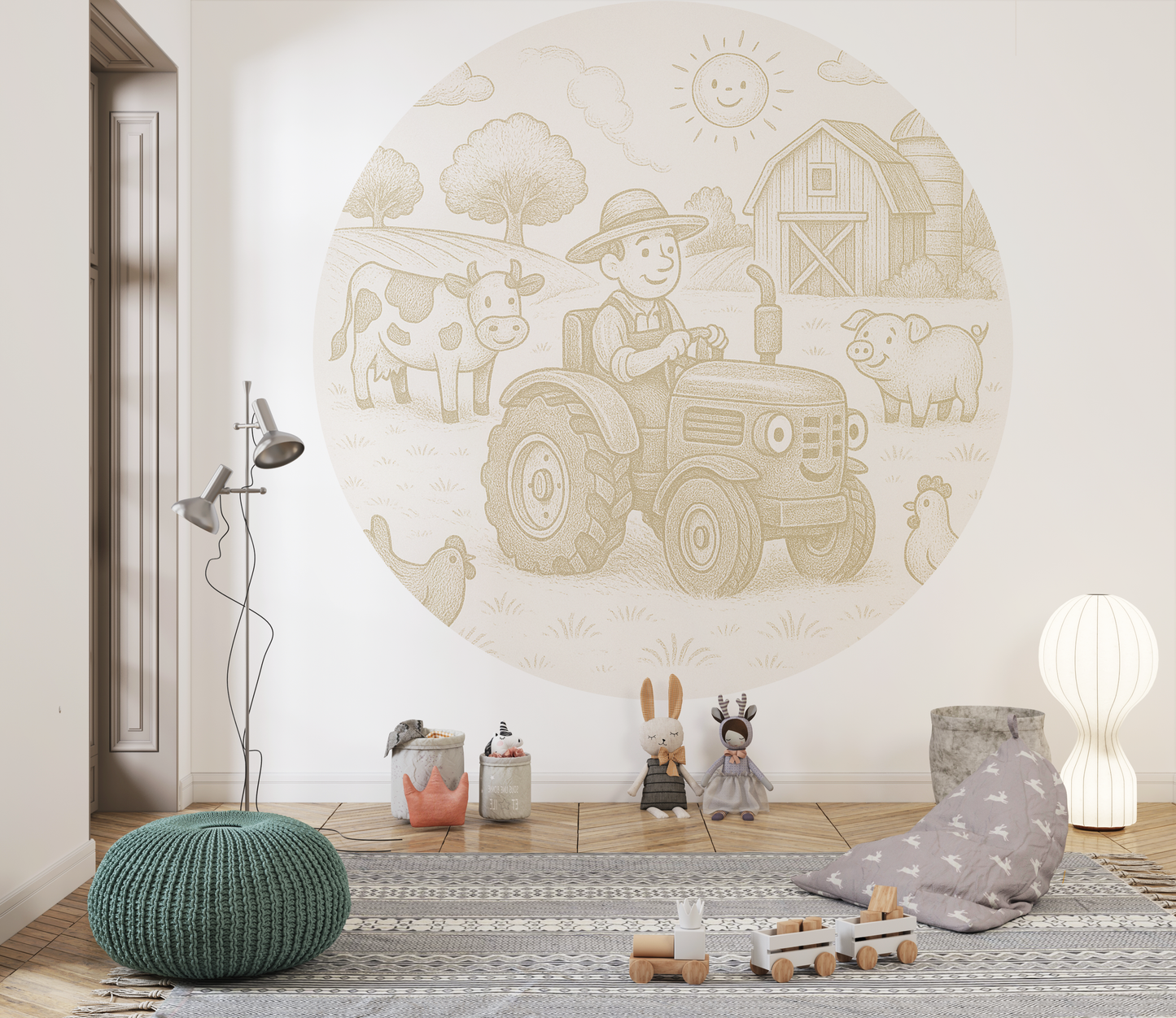 Behangcirkel Boerderij