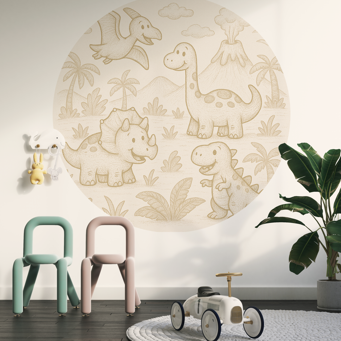 Behangcirkel Dinosauriërs