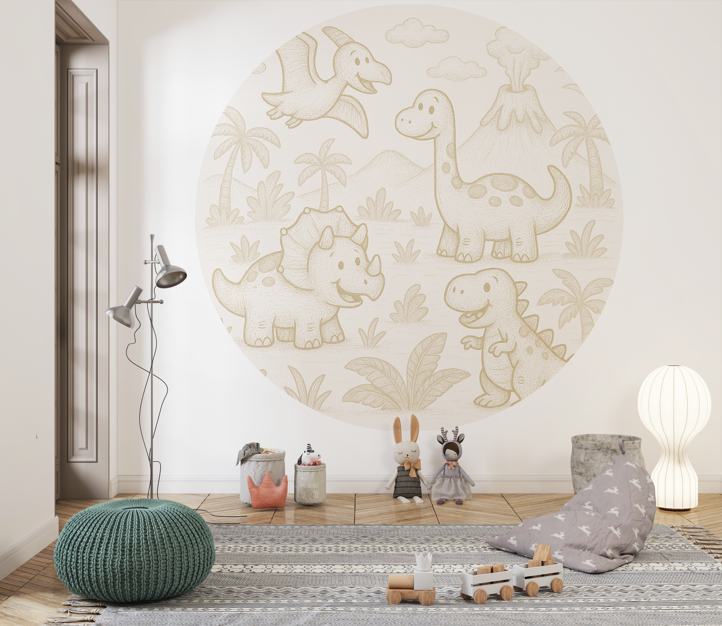 Behangcirkel Dinosauriërs