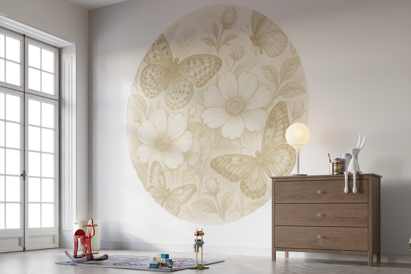 Behangcirkel Vlinders