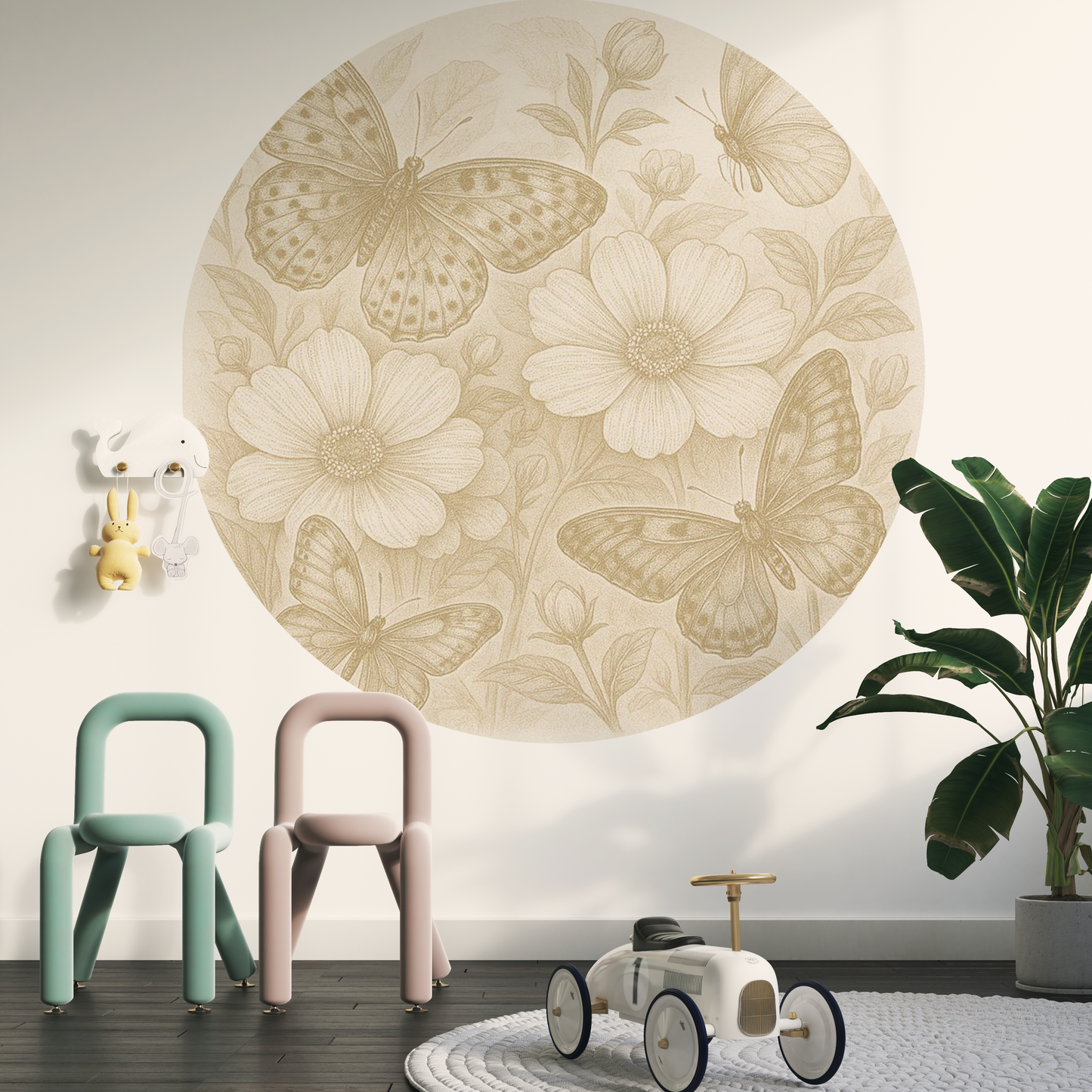 Behangcirkel Vlinders