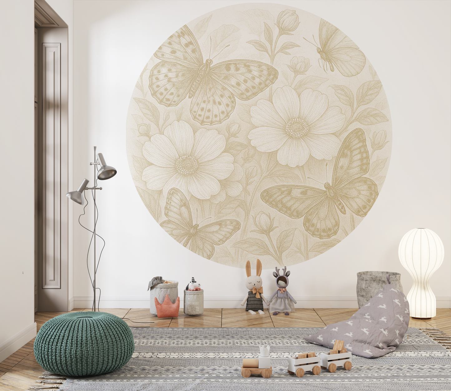 Behangcirkel Vlinders