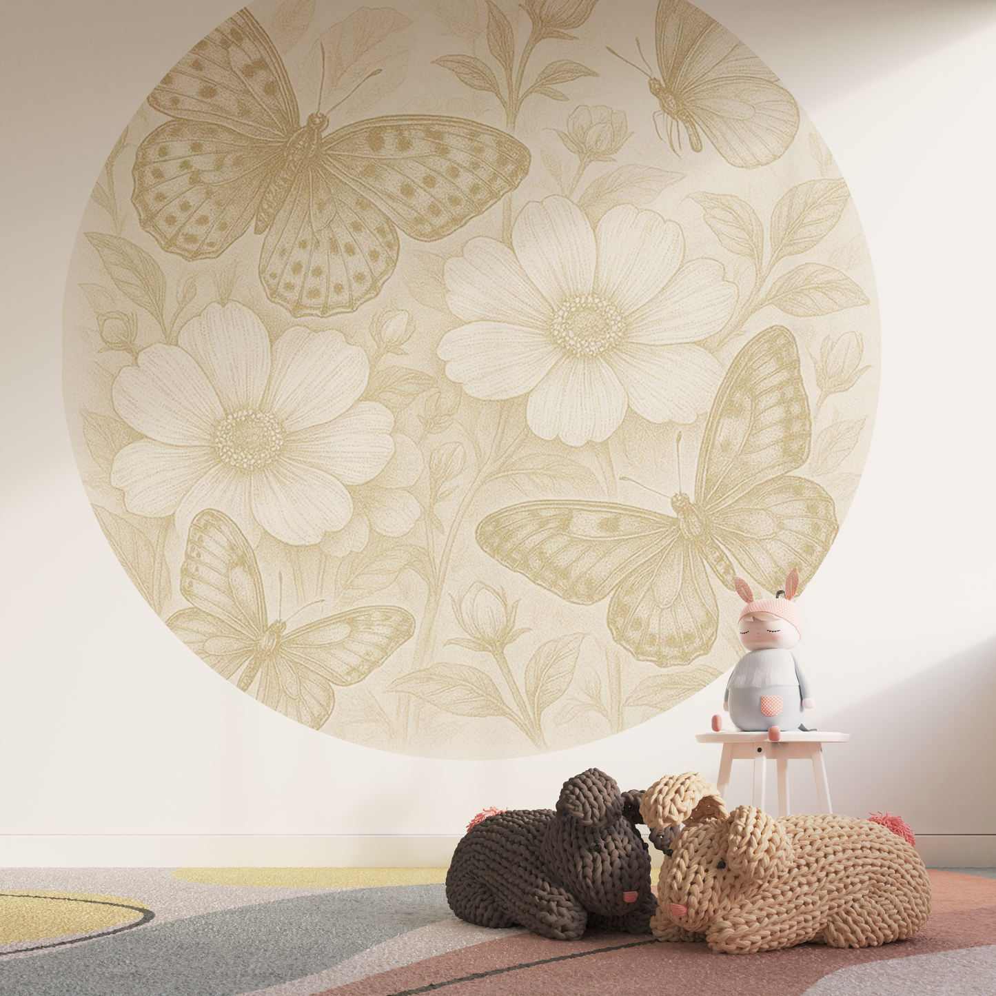 Behangcirkel Vlinders