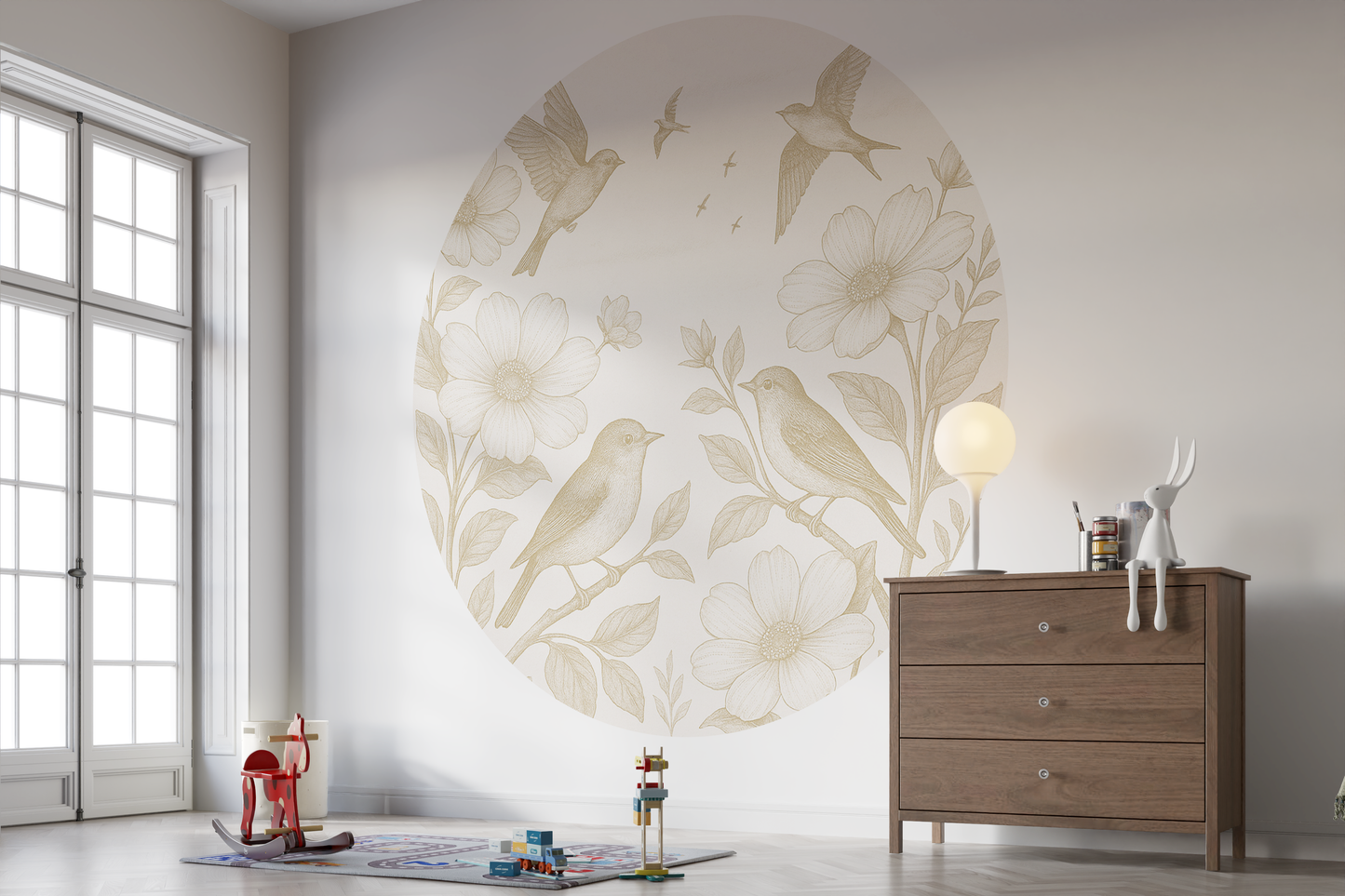Behangcirkel Vogels