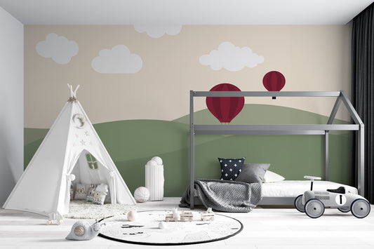 Floating Over Gentle Hills