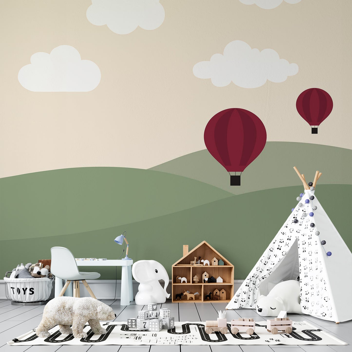 Floating Over Gentle Hills