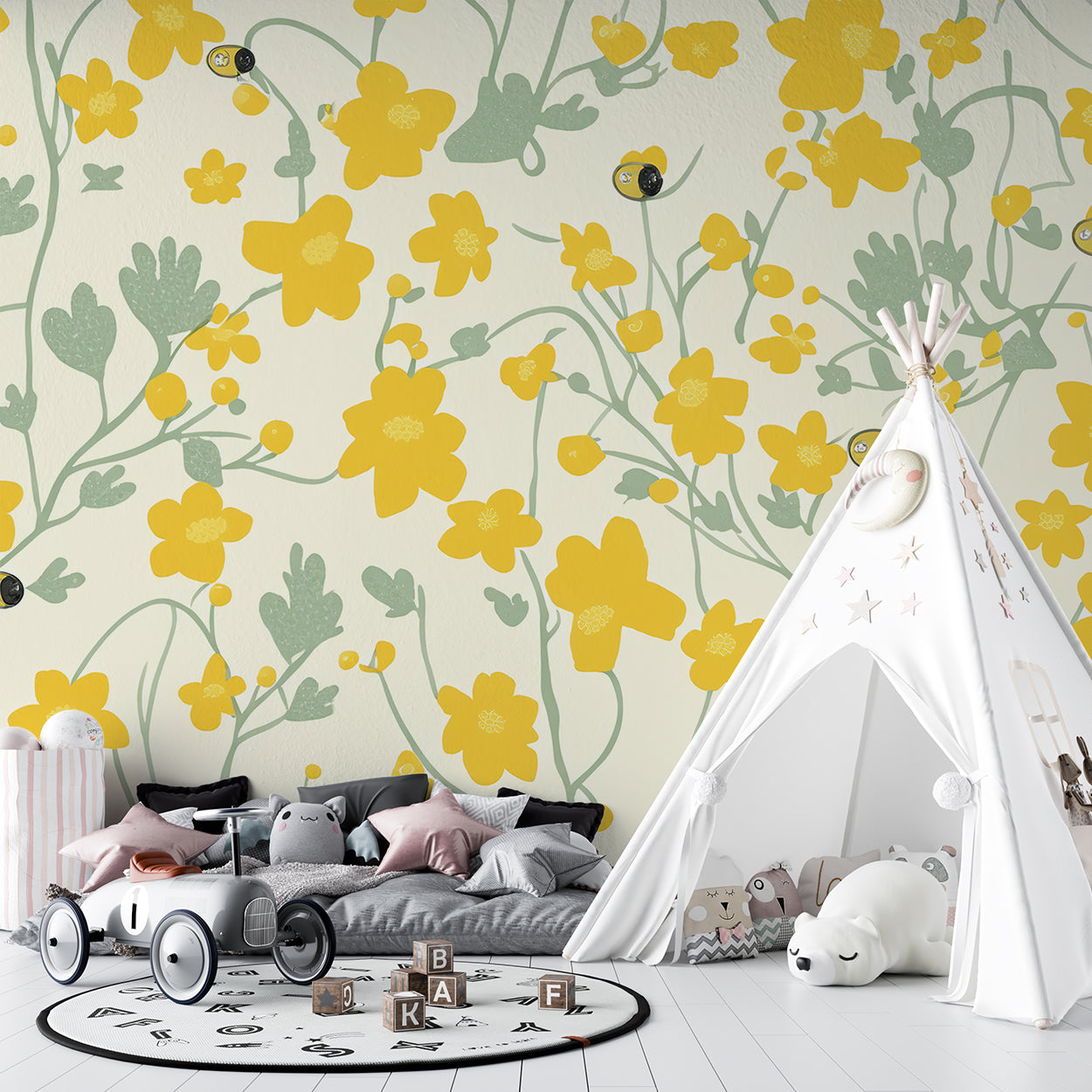 Sunny Blooms and Busy Bees